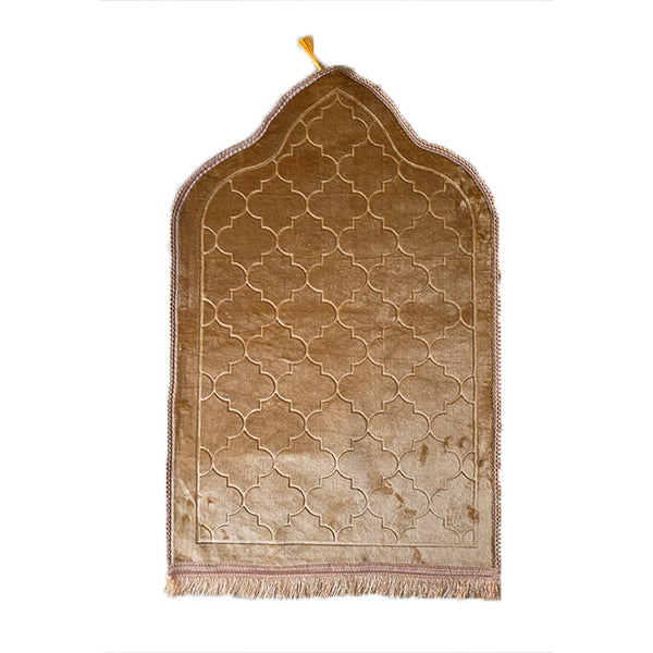 Muslim Prayer Mat, Soft Polyester, Anti-Slip Base, Portable, Custom Pattern & Wholesale
