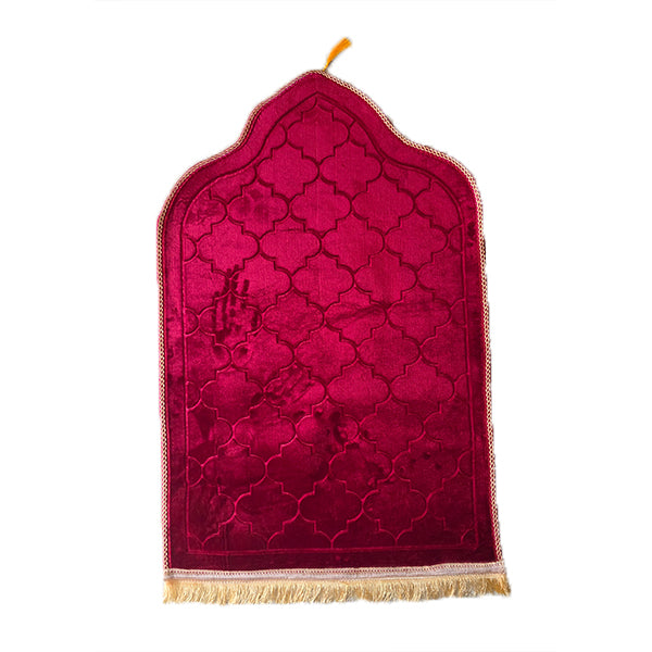 Muslim Prayer Mat, Soft Polyester, Anti-Slip Base, Portable, Custom Pattern & Wholesale