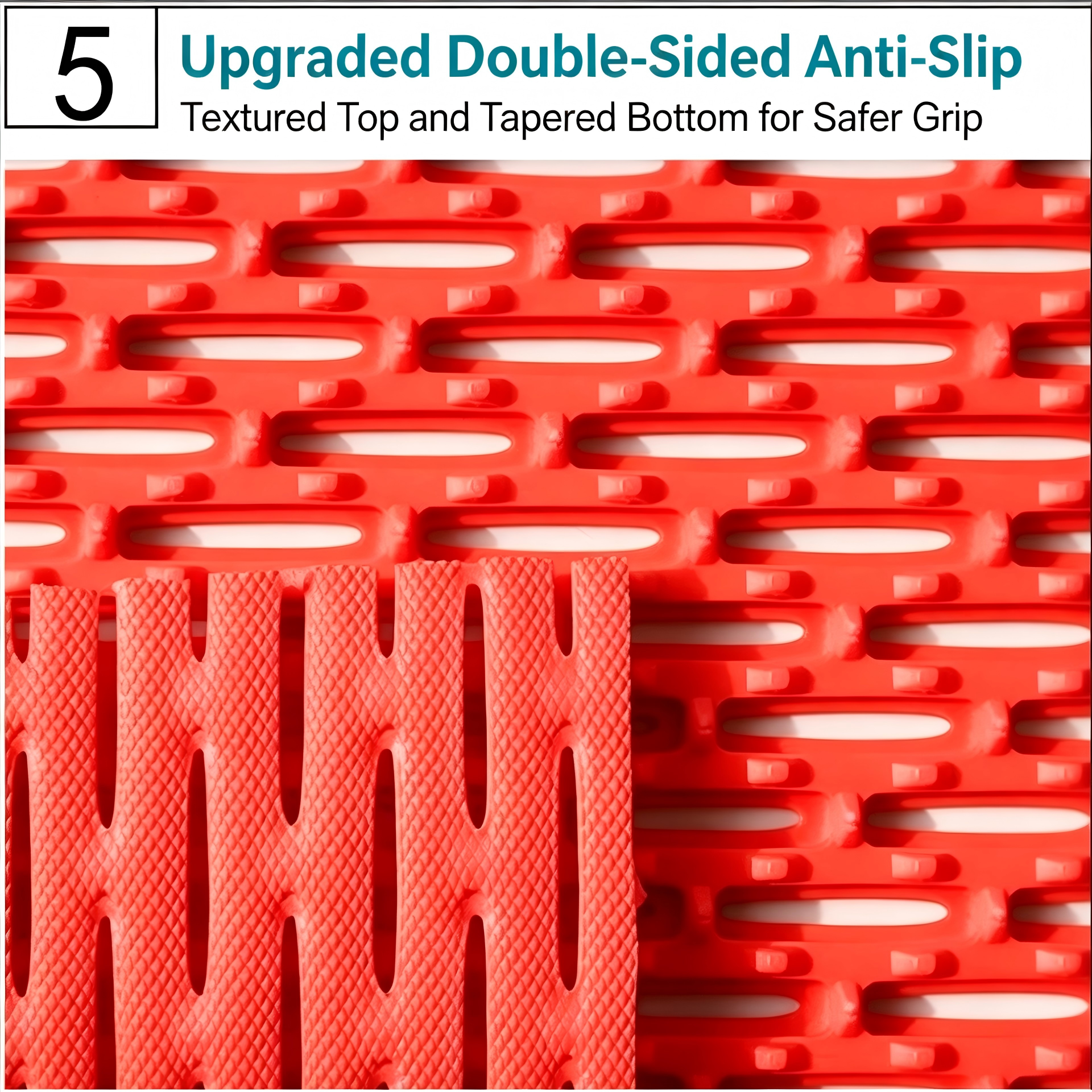 Non-Slip PVC Pool Drainage Mat, Open-Grid Anti-Slip, Dirt-Trapping, Cuttable, Multi-Scene Use