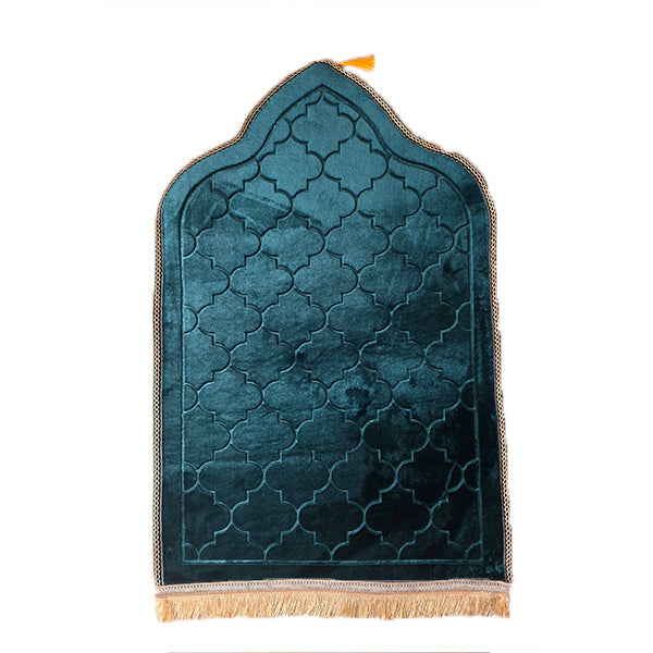 Muslim Prayer Mat, Soft Polyester, Anti-Slip Base, Portable, Custom Pattern & Wholesale