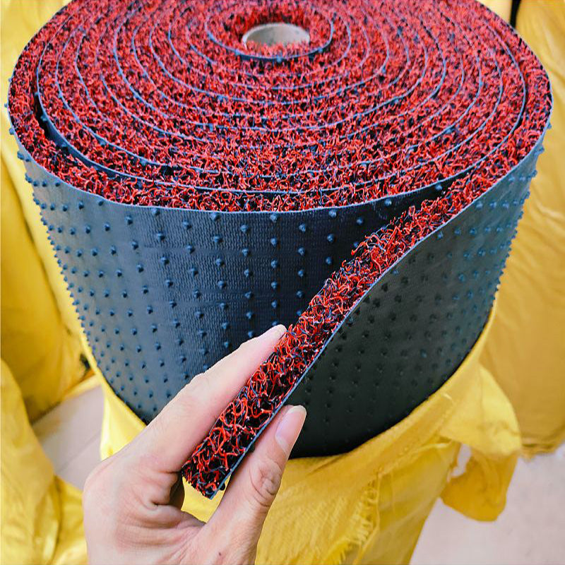 PVC Coil Car Floor Mat, Thick Noodle Loop, Dirt-Trapping, Waterproof, Custom-Cut Roll, Multi-Color Wholesale