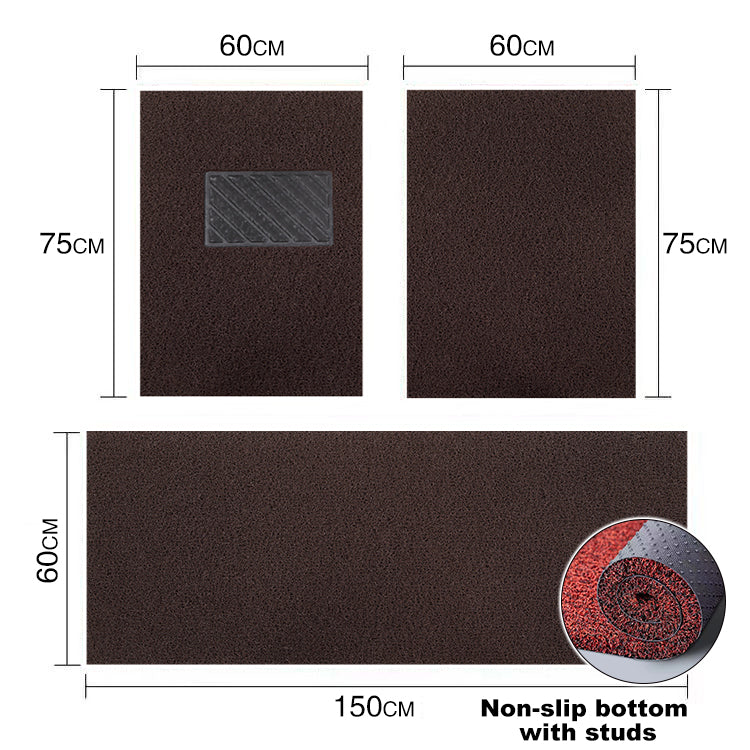 PVC Coil Car Floor Mat, Thick Noodle Loop, Dirt-Trapping, Waterproof, Custom-Cut Roll, Multi-Color Wholesale