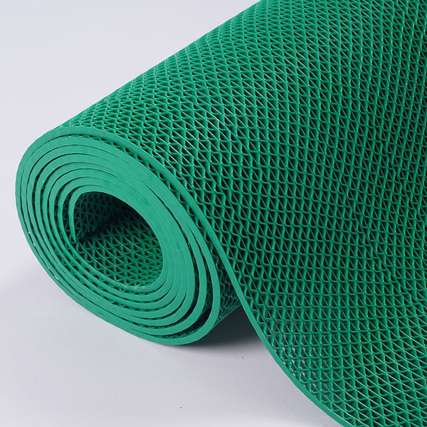 S-Type Open-Grid PVC Drainage Mat Roll, Dual-Side Anti-Slip, Instant Drainage, Pool, Kitchen & Industrial Use
