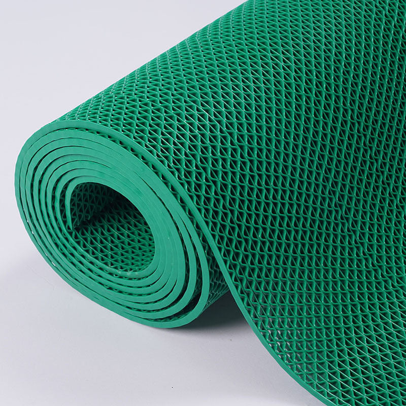 PVC S Mat, Anti-Slip Drainage Floor Mat, Waterproof Scraper Mat, Easy Clean, Custom Cut to Size