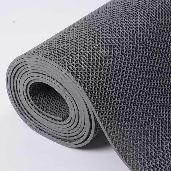 PVC S Mat, Anti-Slip Drainage Floor Mat, Waterproof Scraper Mat, Easy Clean, Custom Cut to Size