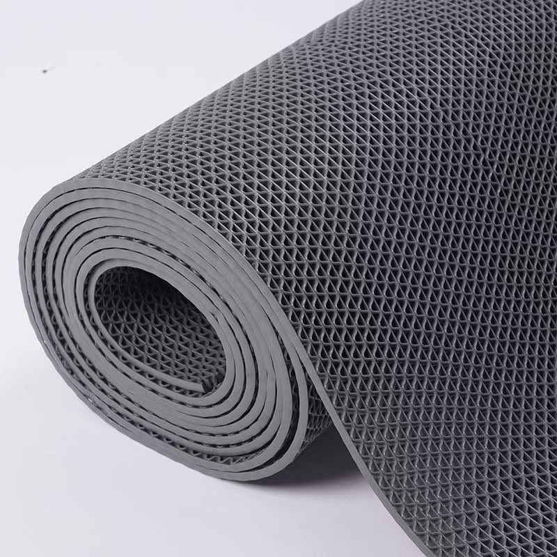 PVC S Mat, Anti-Slip Drainage Floor Mat, Waterproof Scraper Mat, Easy Clean, Custom Cut to Size