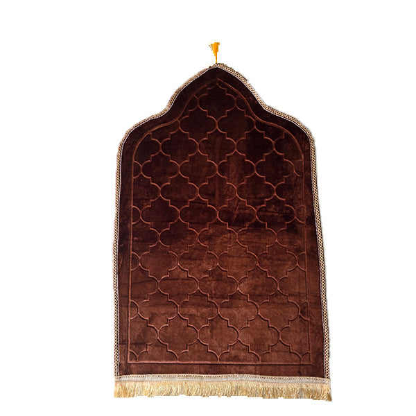 Muslim Prayer Mat, Soft Polyester, Anti-Slip Base, Portable, Custom Pattern & Wholesale