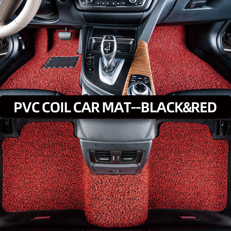 PVC Coil Car Floor Mat, Thick Noodle Loop, Dirt-Trapping, Waterproof, Custom-Cut Roll, Multi-Color Wholesale