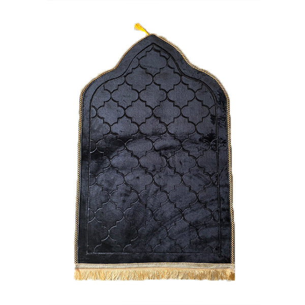 Muslim Prayer Mat, Soft Polyester, Anti-Slip Base, Portable, Custom Pattern & Wholesale