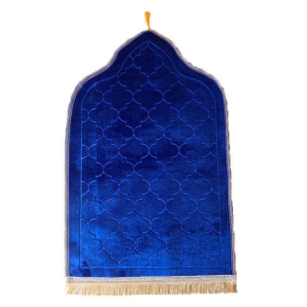 Muslim Prayer Mat, Soft Polyester, Anti-Slip Base, Portable, Custom Pattern & Wholesale