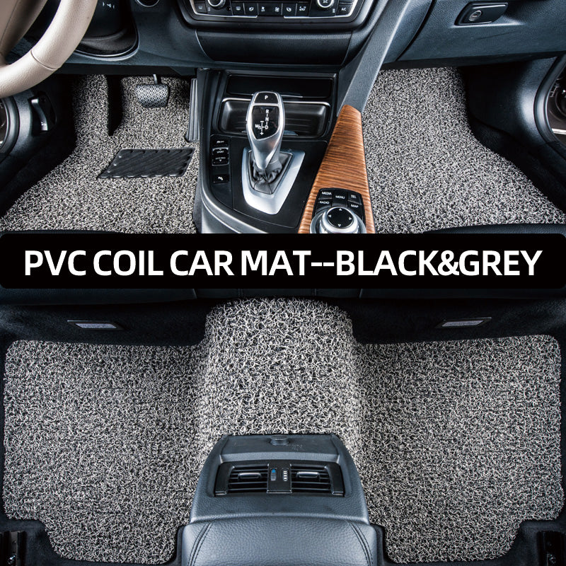 PVC Coil Car Floor Mat, Thick Noodle Loop, Dirt-Trapping, Waterproof, Custom-Cut Roll, Multi-Color Wholesale