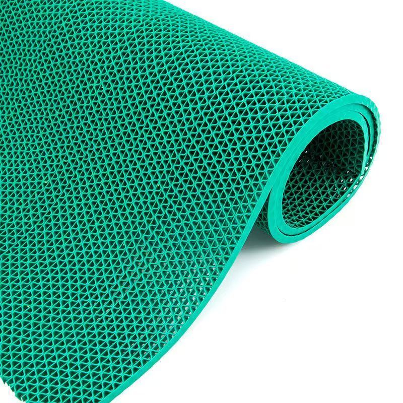 PVC S Mat, Anti-Slip Drainage Floor Mat, Waterproof Scraper Mat, Easy Clean, Custom Cut to Size
