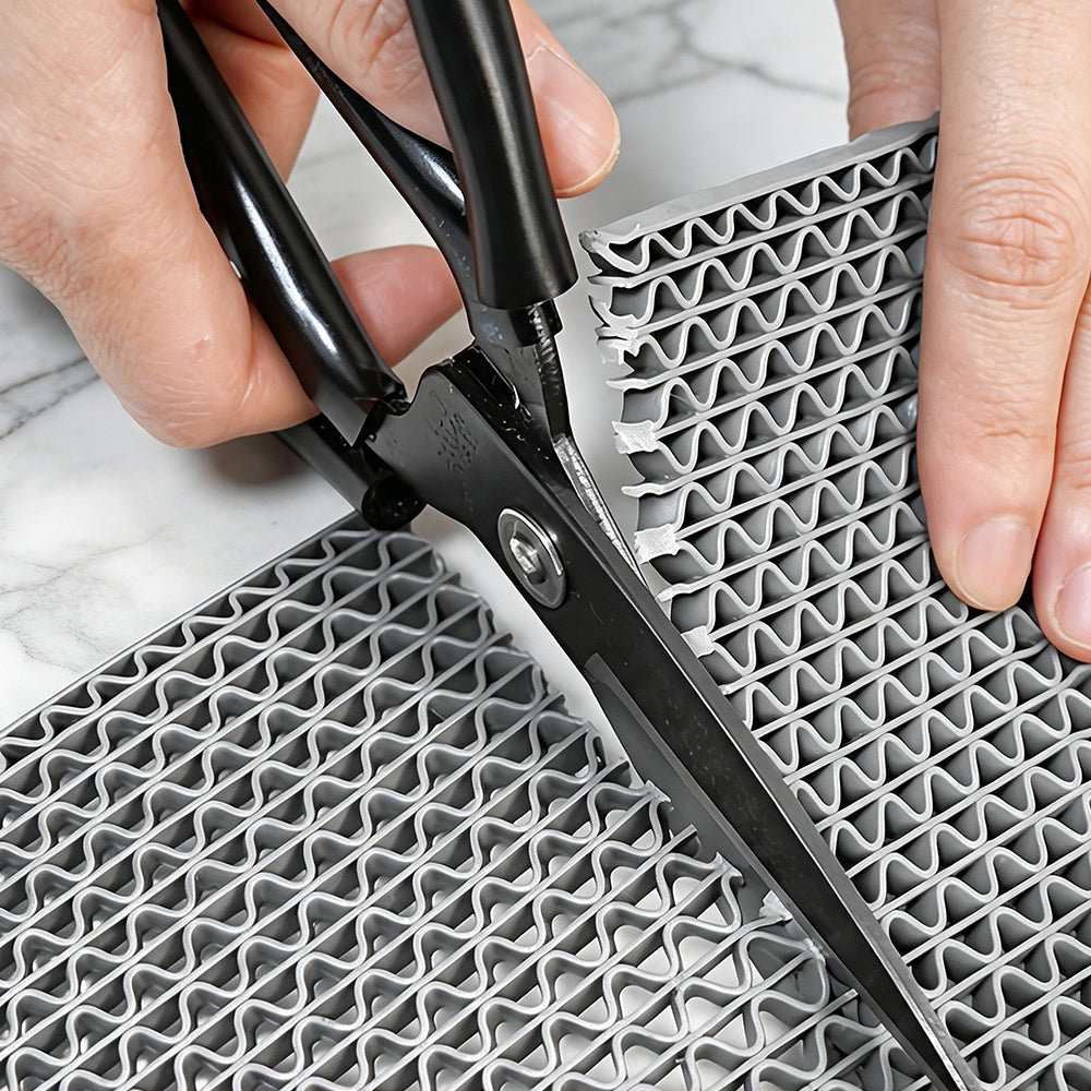 PVC S Mat, Anti-Slip Drainage Floor Mat, Waterproof Scraper Mat, Easy Clean, Custom Cut to Size