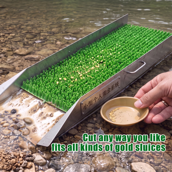 Thickened Gold Sluice Mat - High-Density Grass Mat for Maximum Gold Recovery
