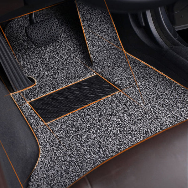 PVC Coil Car Floor Mat, Thick Noodle Loop, Dirt-Trapping, Waterproof, Custom-Cut Roll, Multi-Color Wholesale