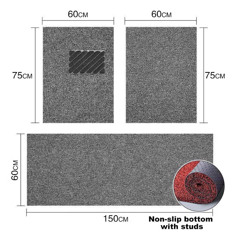 PVC Coil Car Floor Mat, Thick Noodle Loop, Dirt-Trapping, Waterproof, Custom-Cut Roll, Multi-Color Wholesale