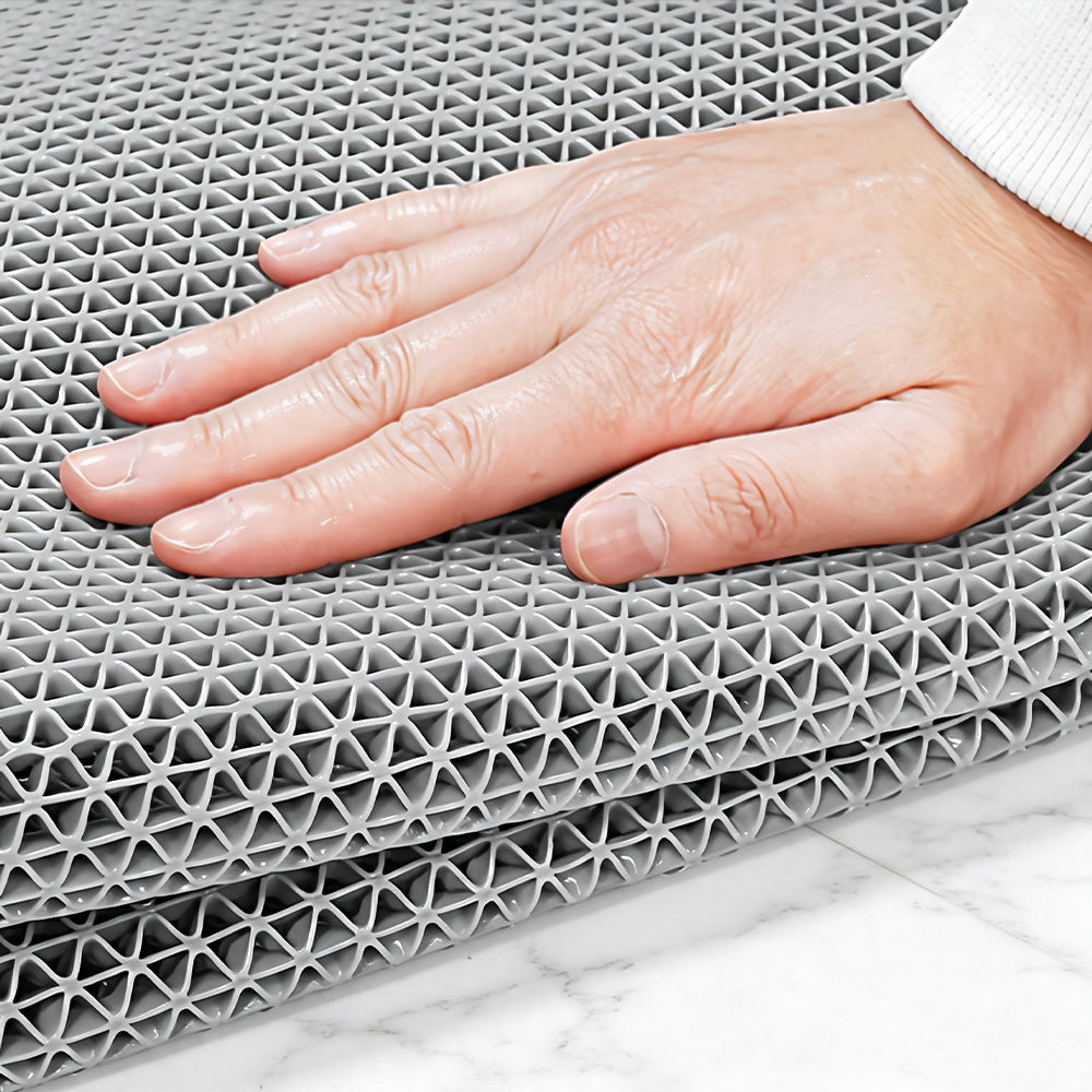 PVC S Mat, Anti-Slip Drainage Floor Mat, Waterproof Scraper Mat, Easy Clean, Custom Cut to Size