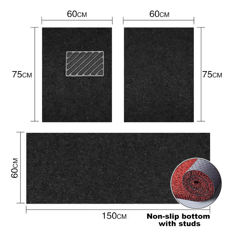 PVC Coil Car Floor Mat, Thick Noodle Loop, Dirt-Trapping, Waterproof, Custom-Cut Roll, Multi-Color Wholesale
