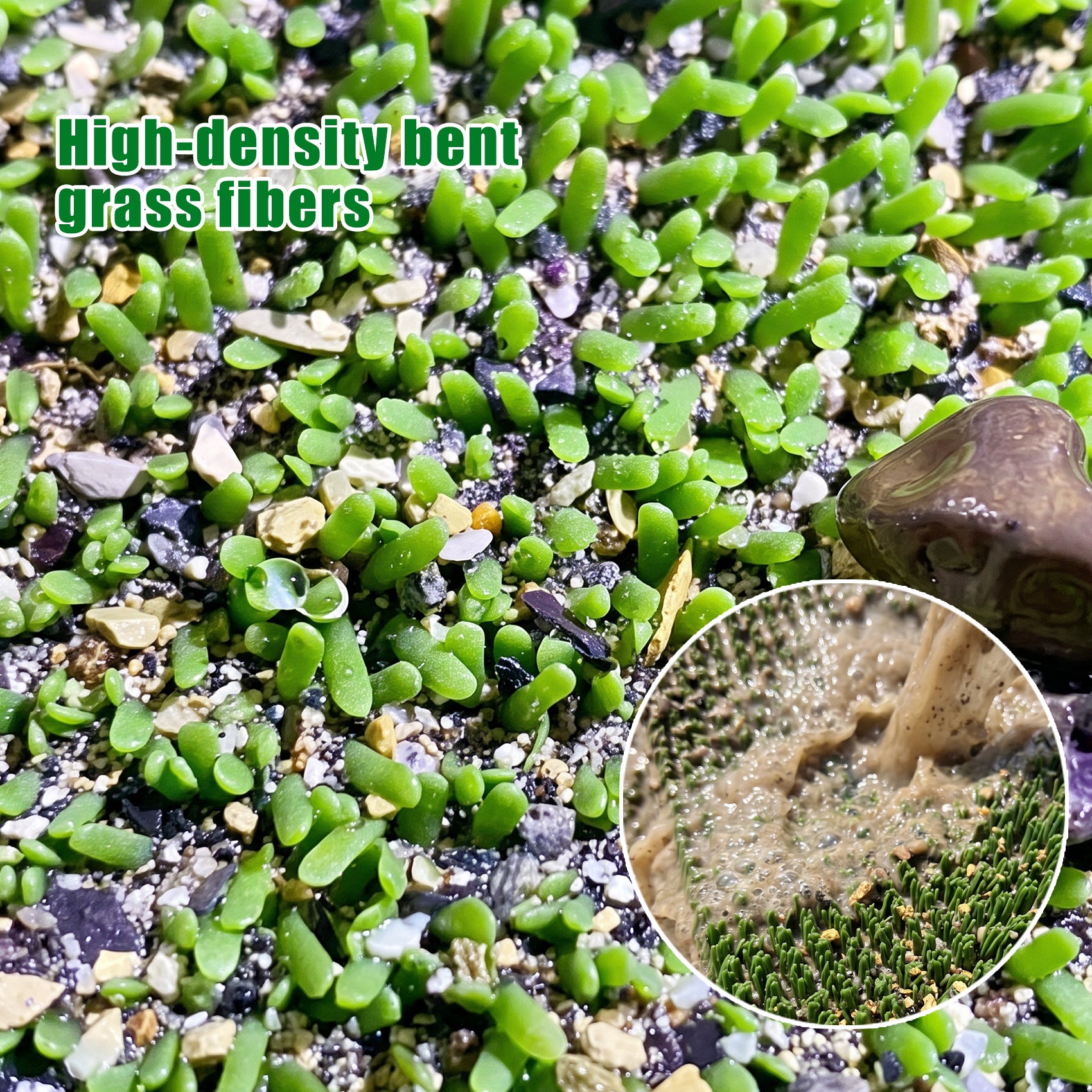 Thickened Gold Sluice Mat - High-Density Grass Mat for Maximum Gold Recovery