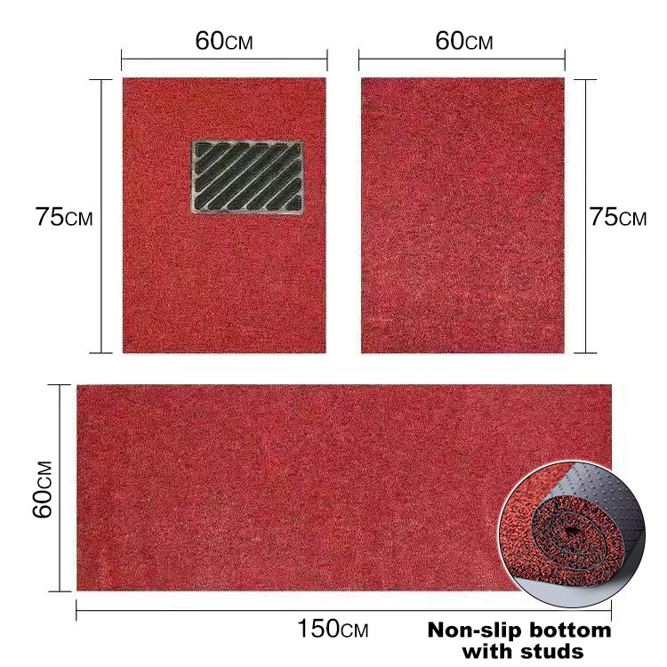 PVC Coil Car Floor Mat, Thick Noodle Loop, Dirt-Trapping, Waterproof, Custom-Cut Roll, Multi-Color Wholesale