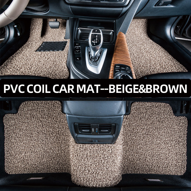 PVC Coil Car Floor Mat, Thick Noodle Loop, Dirt-Trapping, Waterproof, Custom-Cut Roll, Multi-Color Wholesale