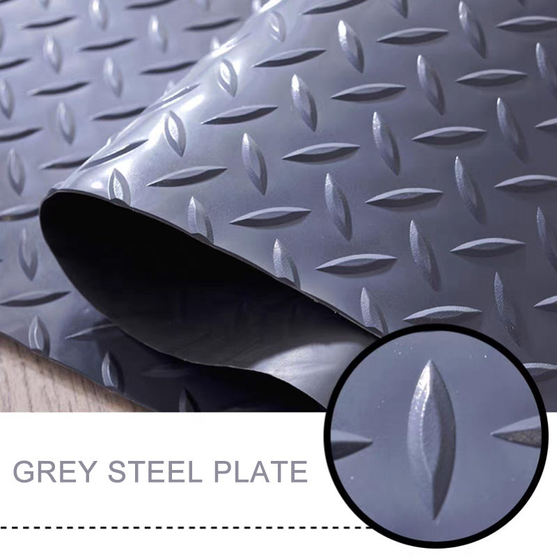 Industrial-Grade PVC Anti-Slip Floor Mat Roll, Herringbone Pattern, Heavy-Duty, Pool, Wet Area & Stairway Use