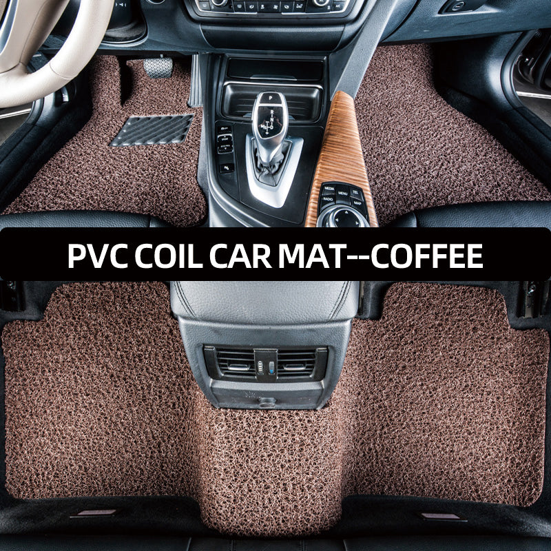 PVC Coil Car Floor Mat, Thick Noodle Loop, Dirt-Trapping, Waterproof, Custom-Cut Roll, Multi-Color Wholesale