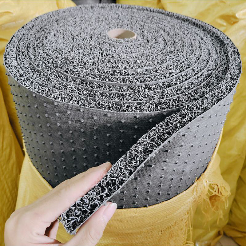 PVC Coil Car Floor Mat, Thick Noodle Loop, Dirt-Trapping, Waterproof, Custom-Cut Roll, Multi-Color Wholesale